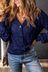 Crochet Knit V-Neck Button Front Long Sleeve Lightweight Cardigan Sweater